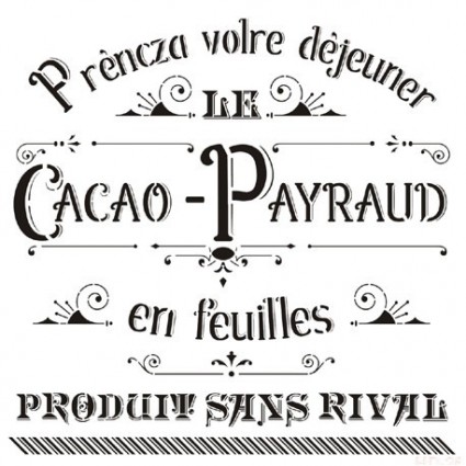 Stencil Cadence 45 x 45 Cacao Payrand