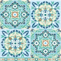 Servilleta Decoupage Tiles Green