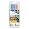 tombow set lettering 6 rotu. Colores Pastel