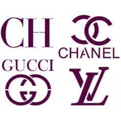 Stencil logo marcas de ropa A4